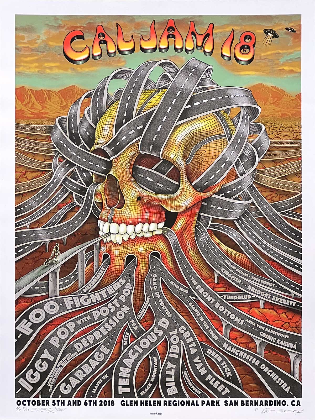 Cal Jam 2018 Poster by Emek & Gan