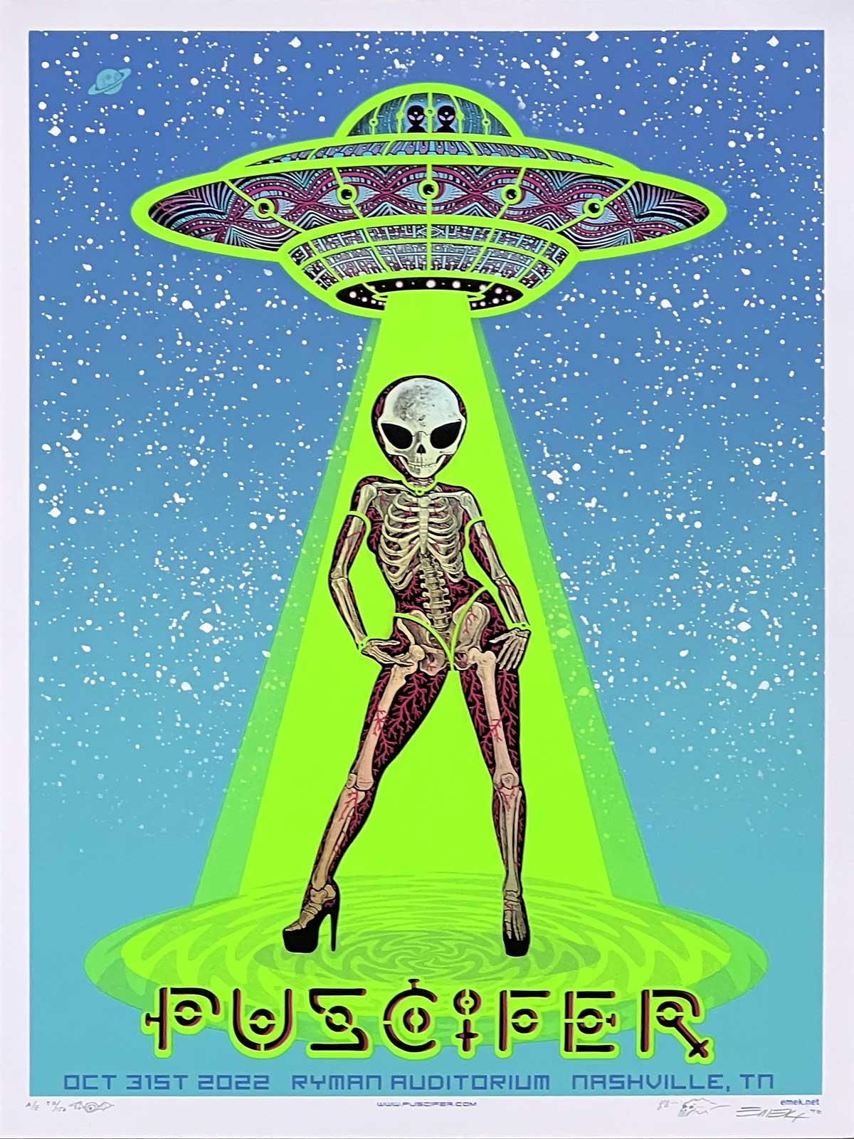 Puscifer Lasercut Foil Poster by Emek