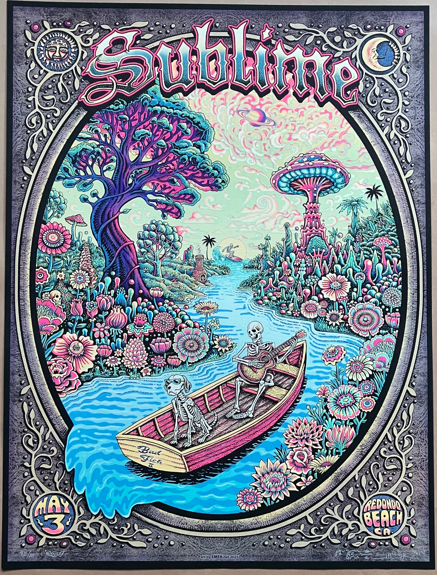 Sublime Dog Boat Poster