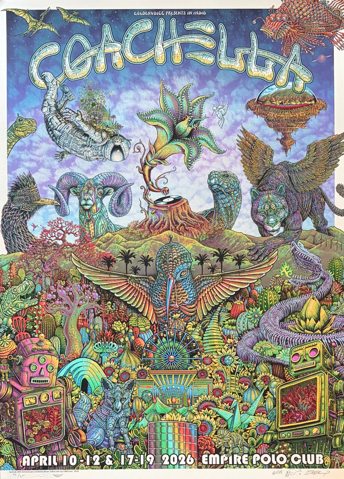 Coachella 2026 Poster - Green Pearl