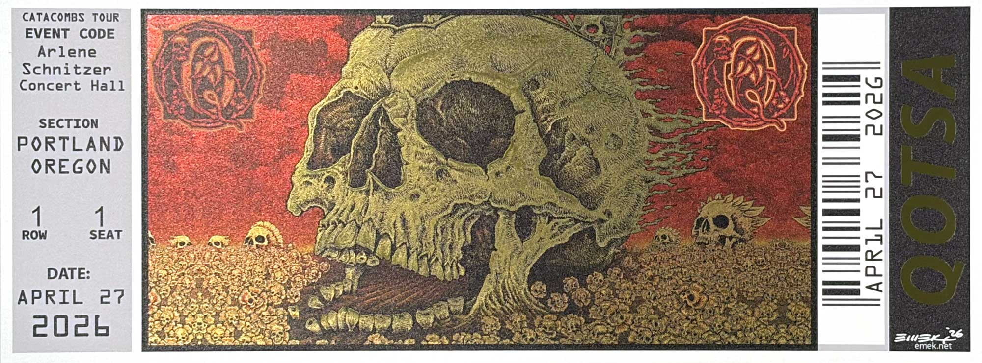 QOTSA Portland 26 Gold Ticket – Gallery 1506