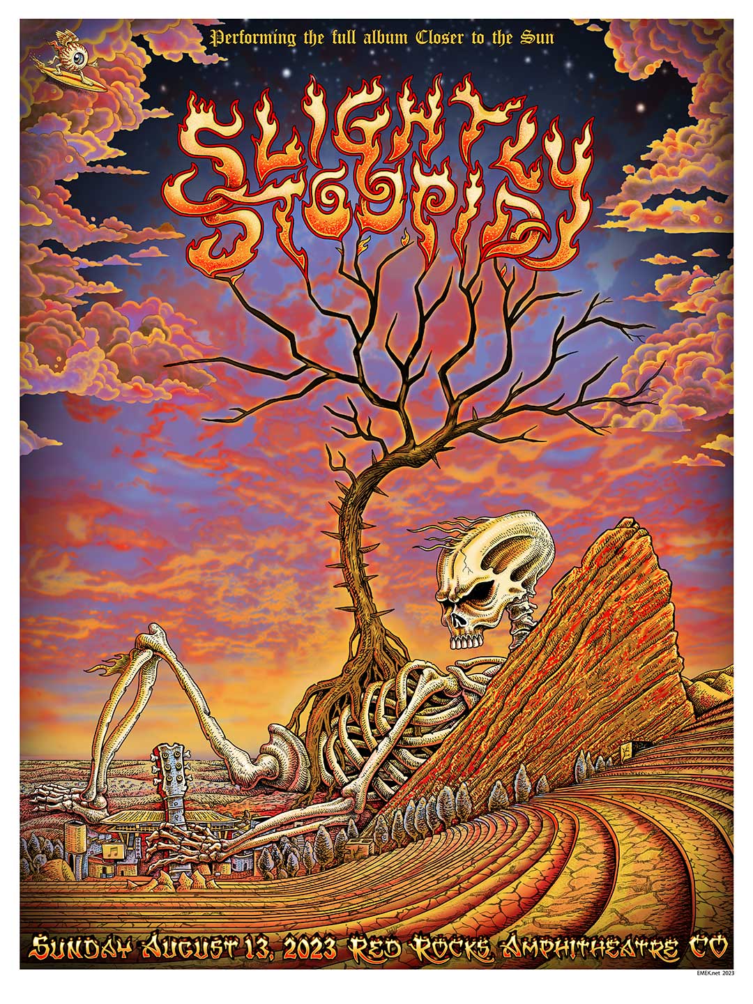 Slightly Stoopid 2023 Closer to the Sun Pearl Poster by Emek