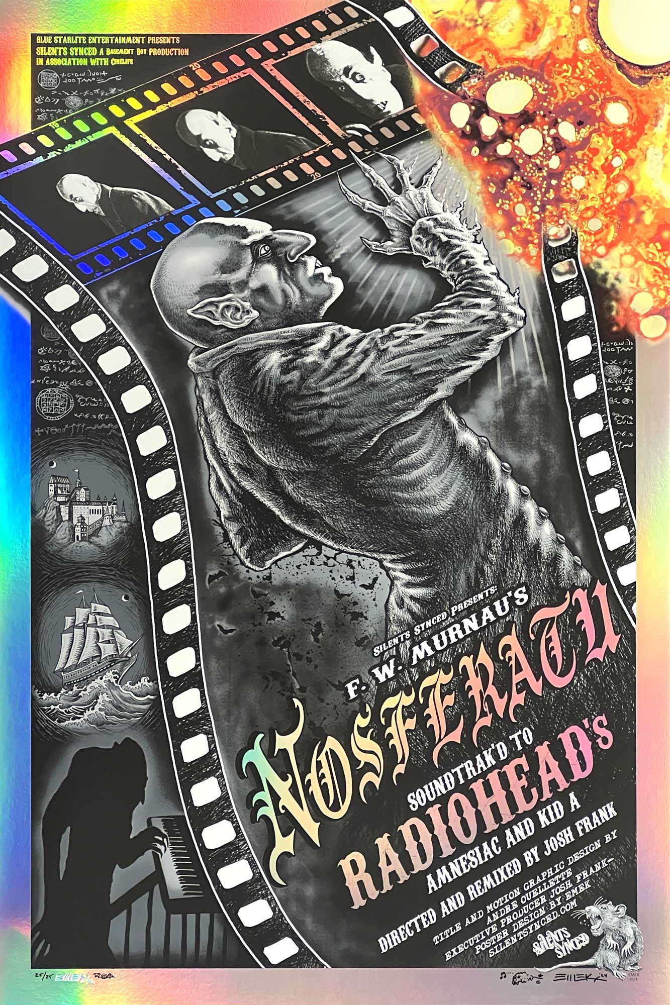 Nosferatu Poster by Emek - Silver Foil
