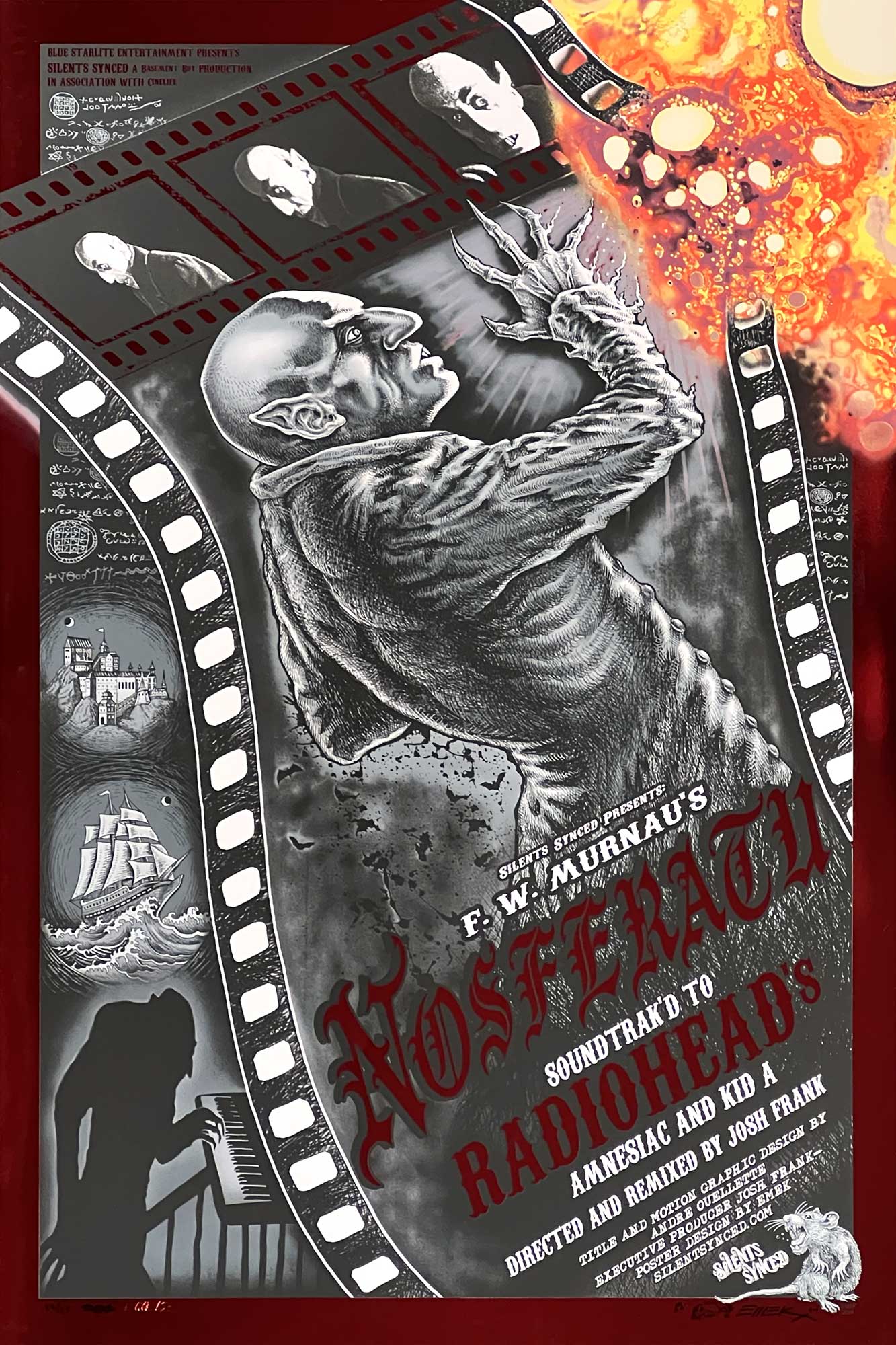 Nosferatu Poster by Emek - Red Foil