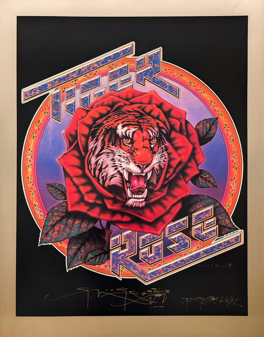 Tiger Rose Gold Poster by Stanley Mouse