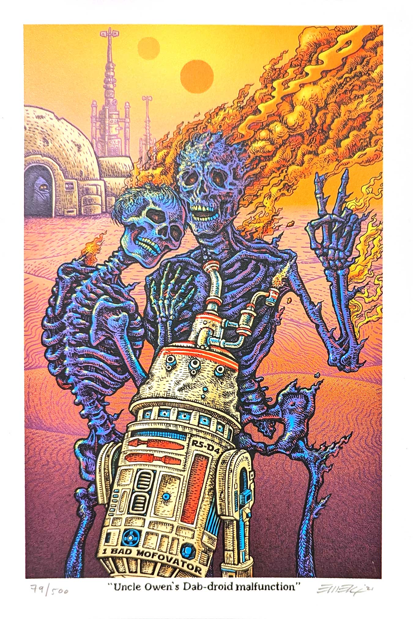 Set of 12 Stoned Wars Mini Prints by Emek