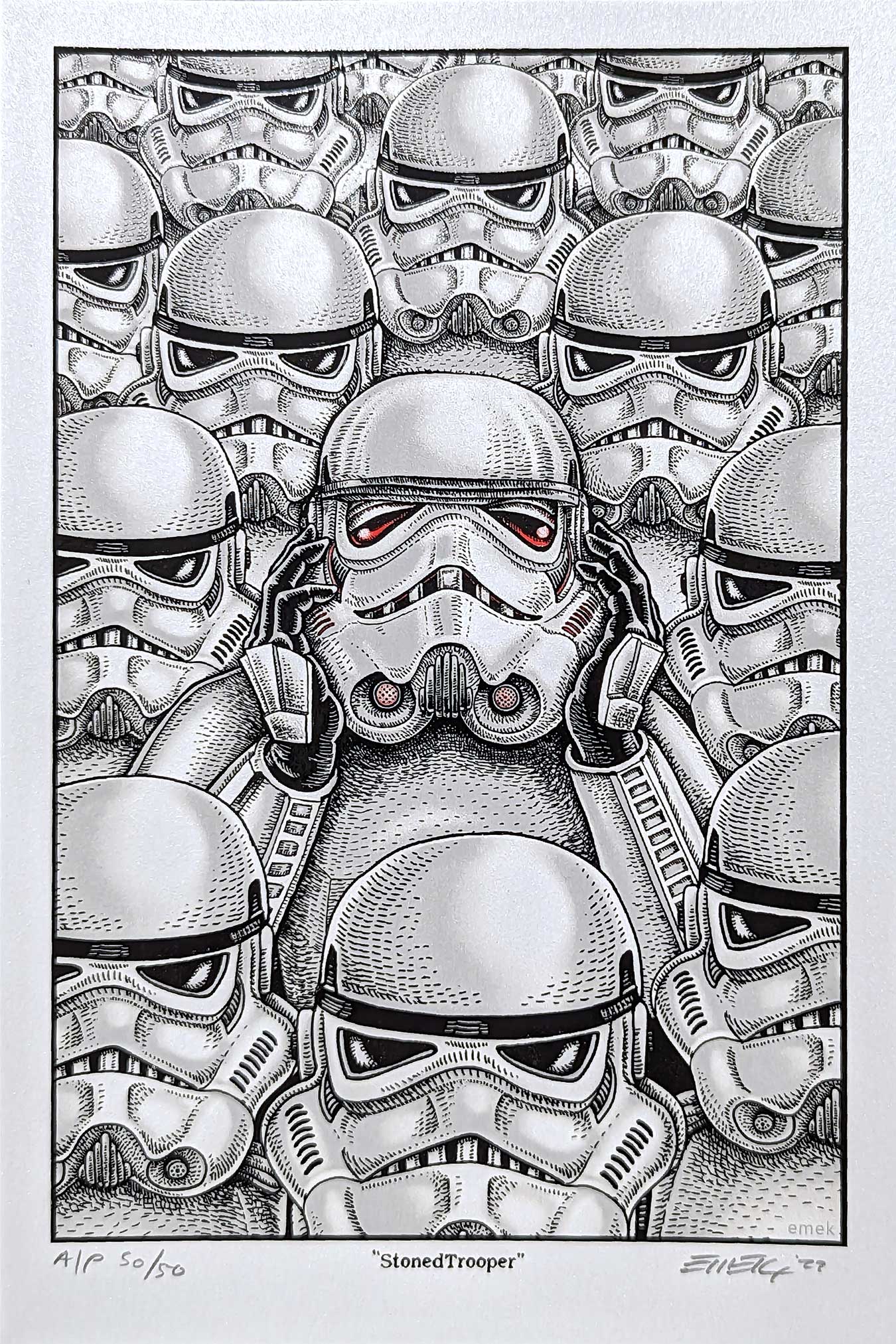 Set of 12 Stoned Wars Mini Prints by Emek