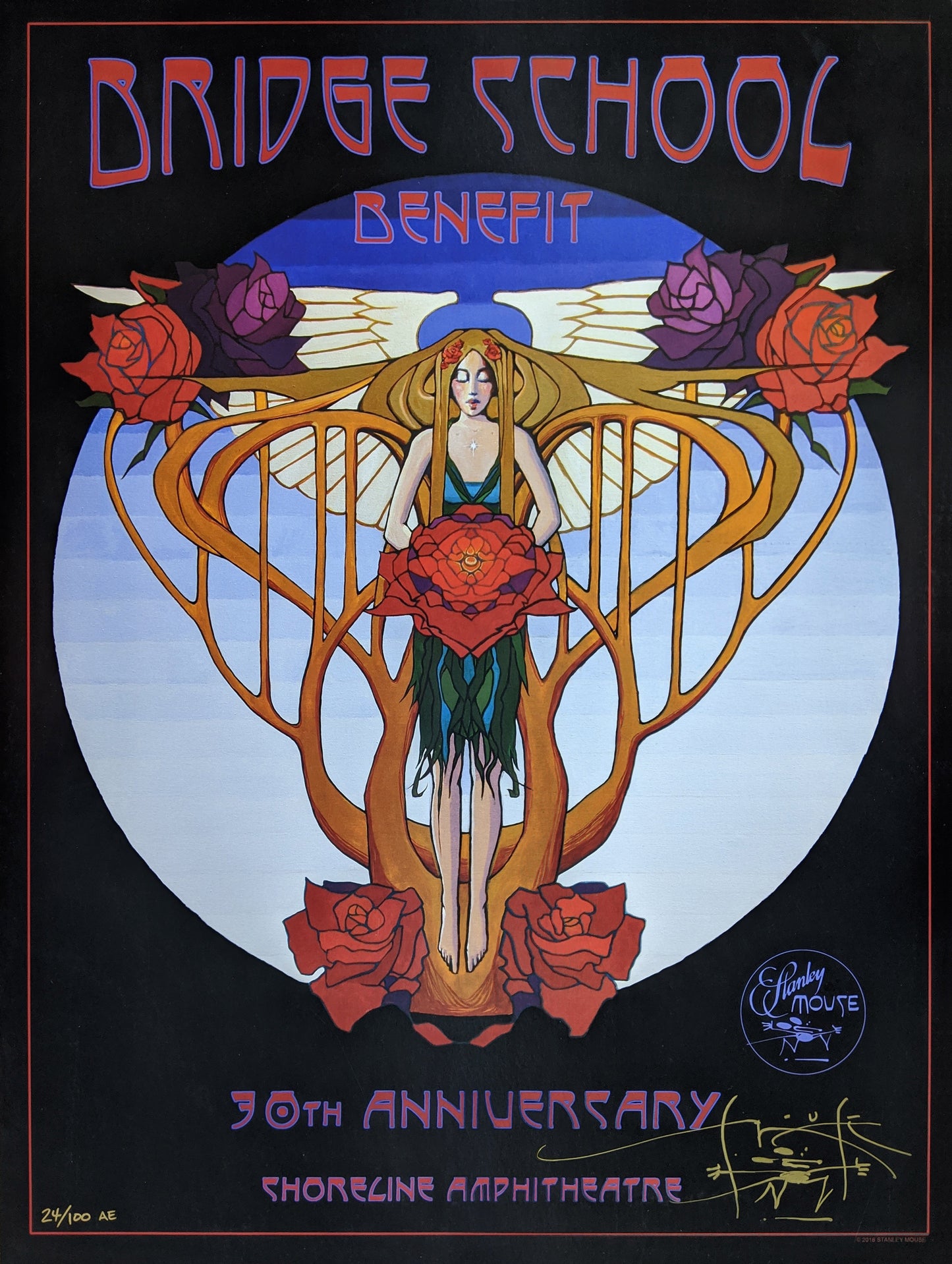 Bridge School Benefit Poster by Stanley Mouse