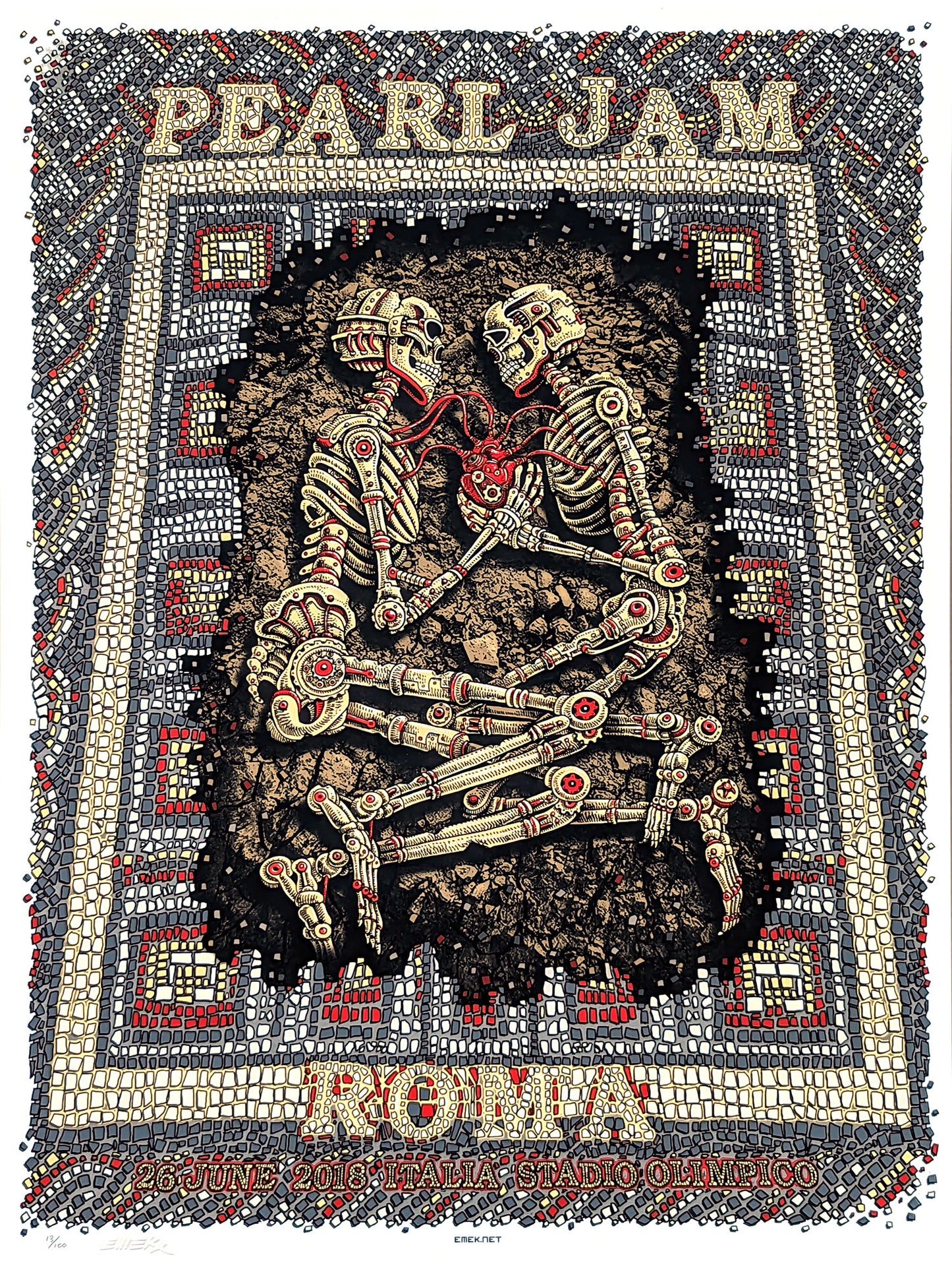 Pearl Jam Roma Eternal Embrace Poster by Emek