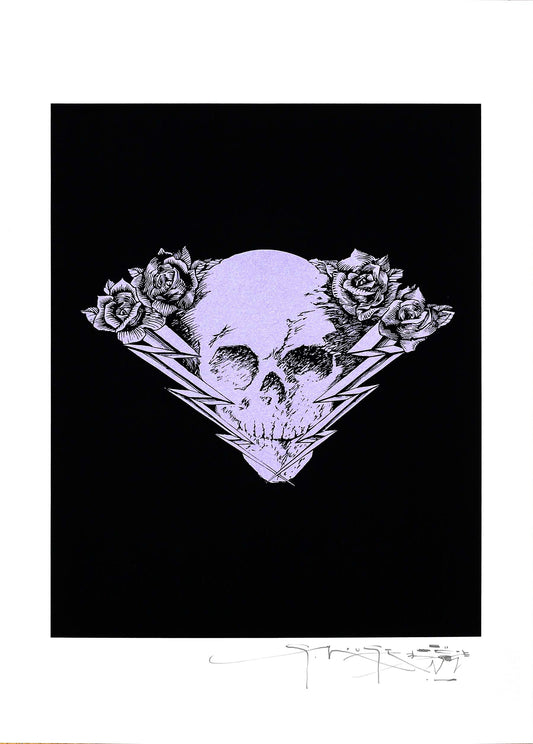 Lightning Skull Purple Variant Screen Print by Stanley Mouse