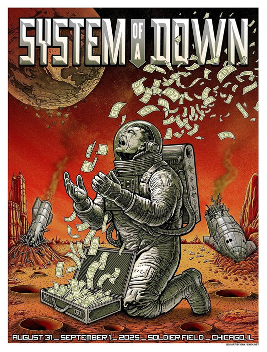 System of a Down Mars Poster - Red Pearl