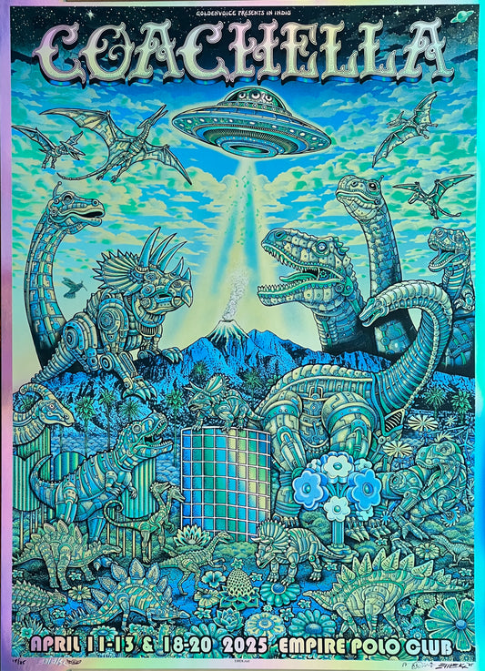 Coachella 2025 Poster - Blue Foil