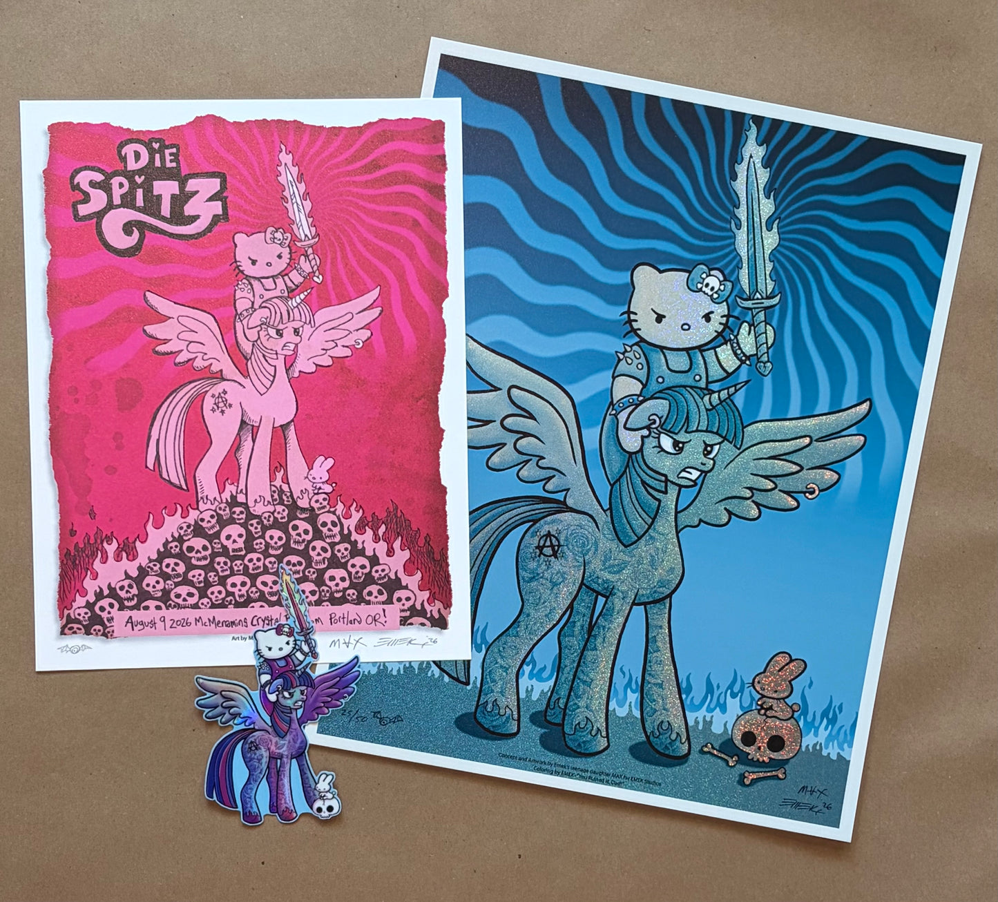 Die Spitz Portland Poster - Pink