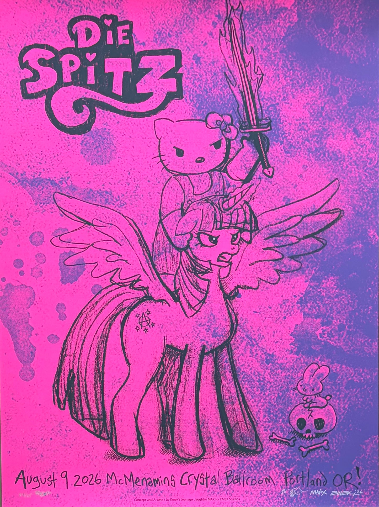 Die Spitz Portland Poster - Pink