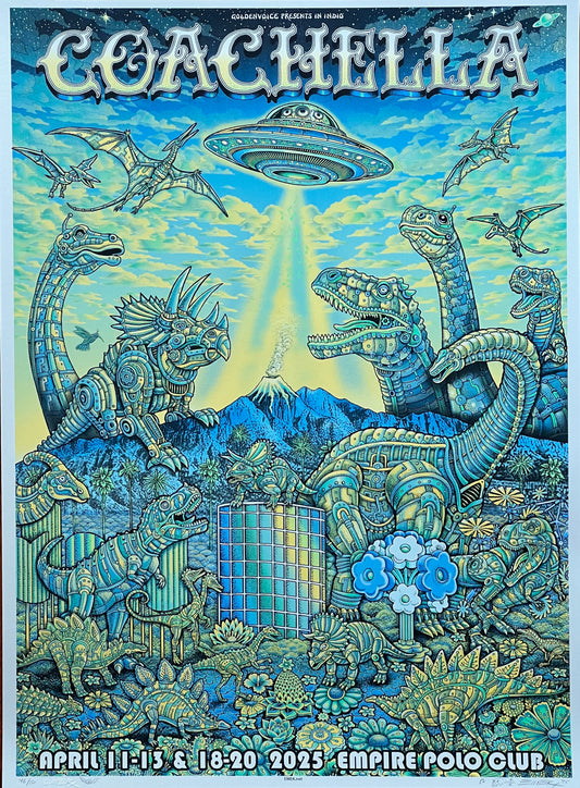 Coachella 2025 Poster - Pearl Blue
