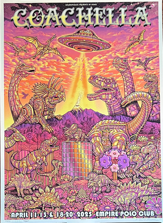 Coachella 2025 Poster - Pearl Red