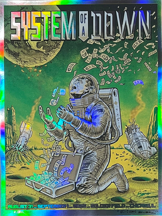 System of a Down Mars Poster - Green Foil