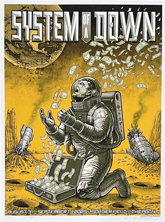System of a Down Mars Poster - Yellow Paper
