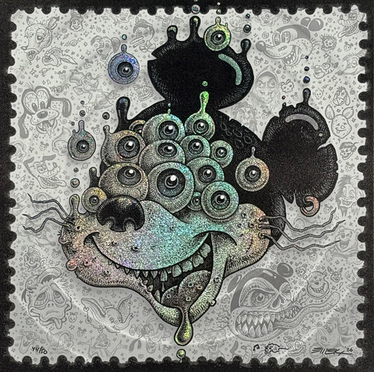 MickEye Mouse Print - Black & White Face Sparkle