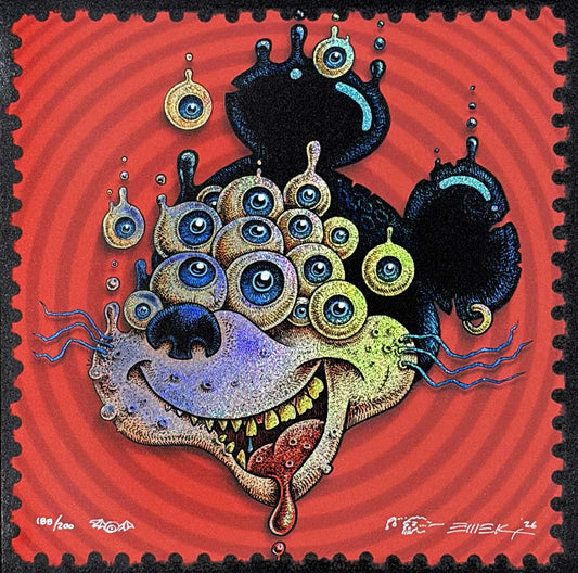 MickEye Mouse Print - Red Face Sparkle