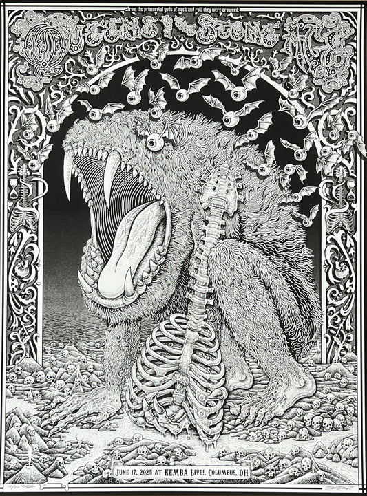 QOTSA Monster Poster - Black & White