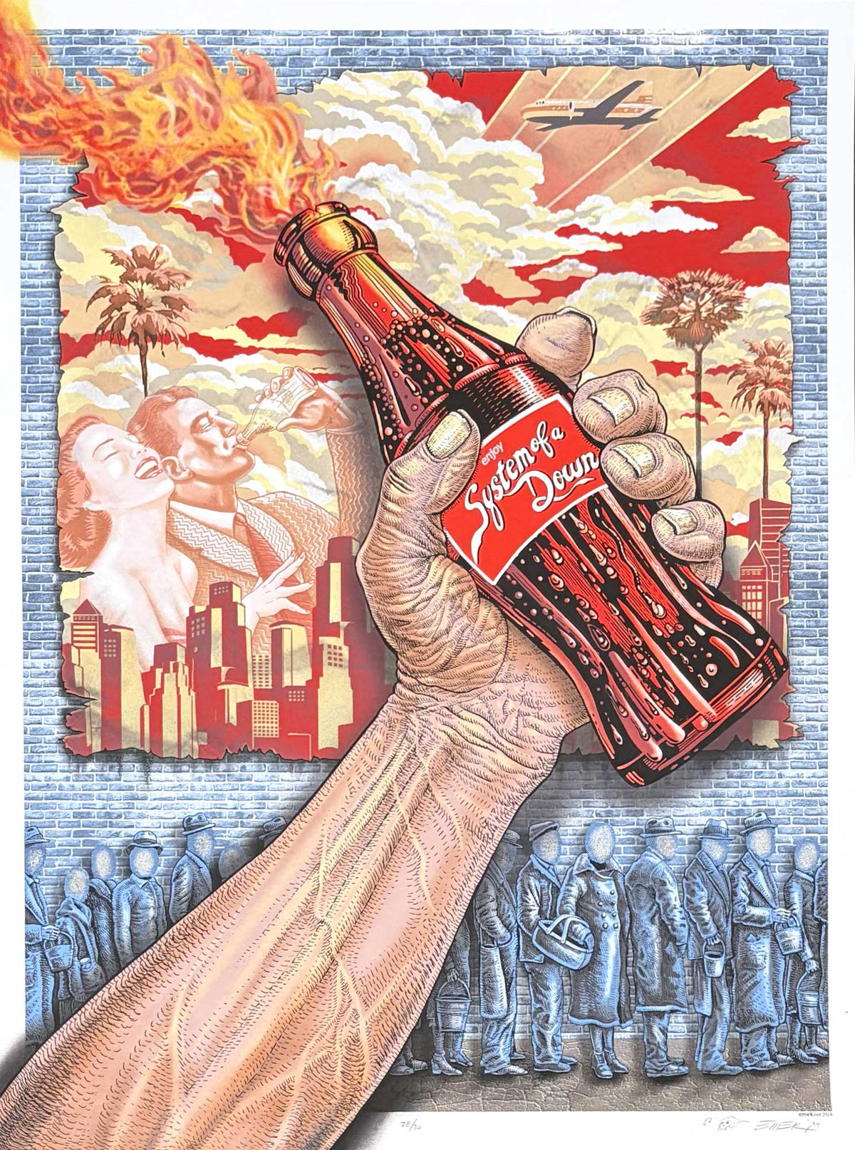 System of a Down 30th Anniversary Poster - Red Sky