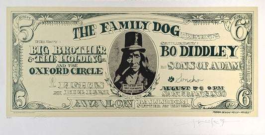 Big Brother, Bo Diddley Lithograph by Kelley & Mouse