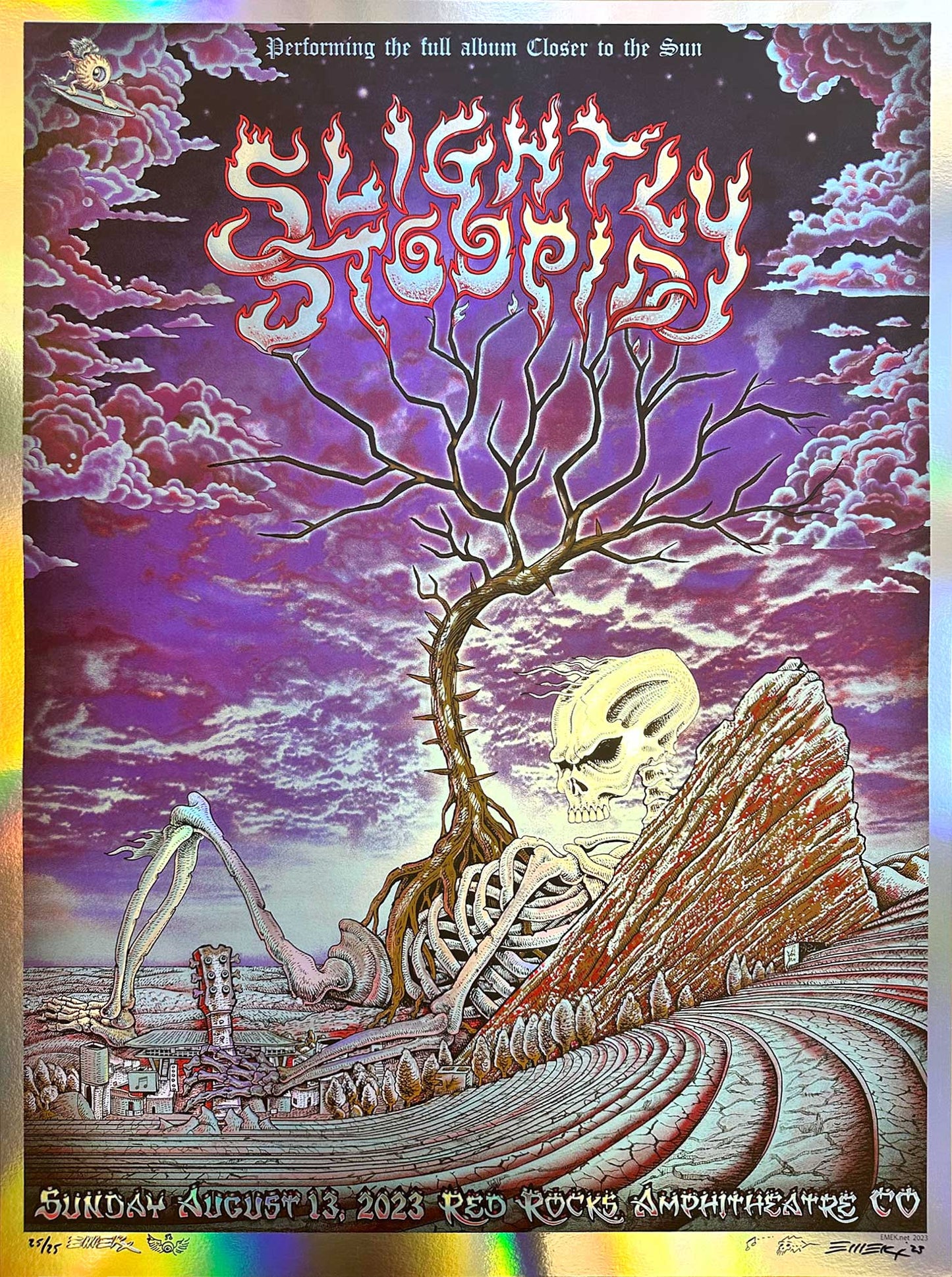 Slightly Stoopid 2023 Closer to the Night Foil Poster by Emek