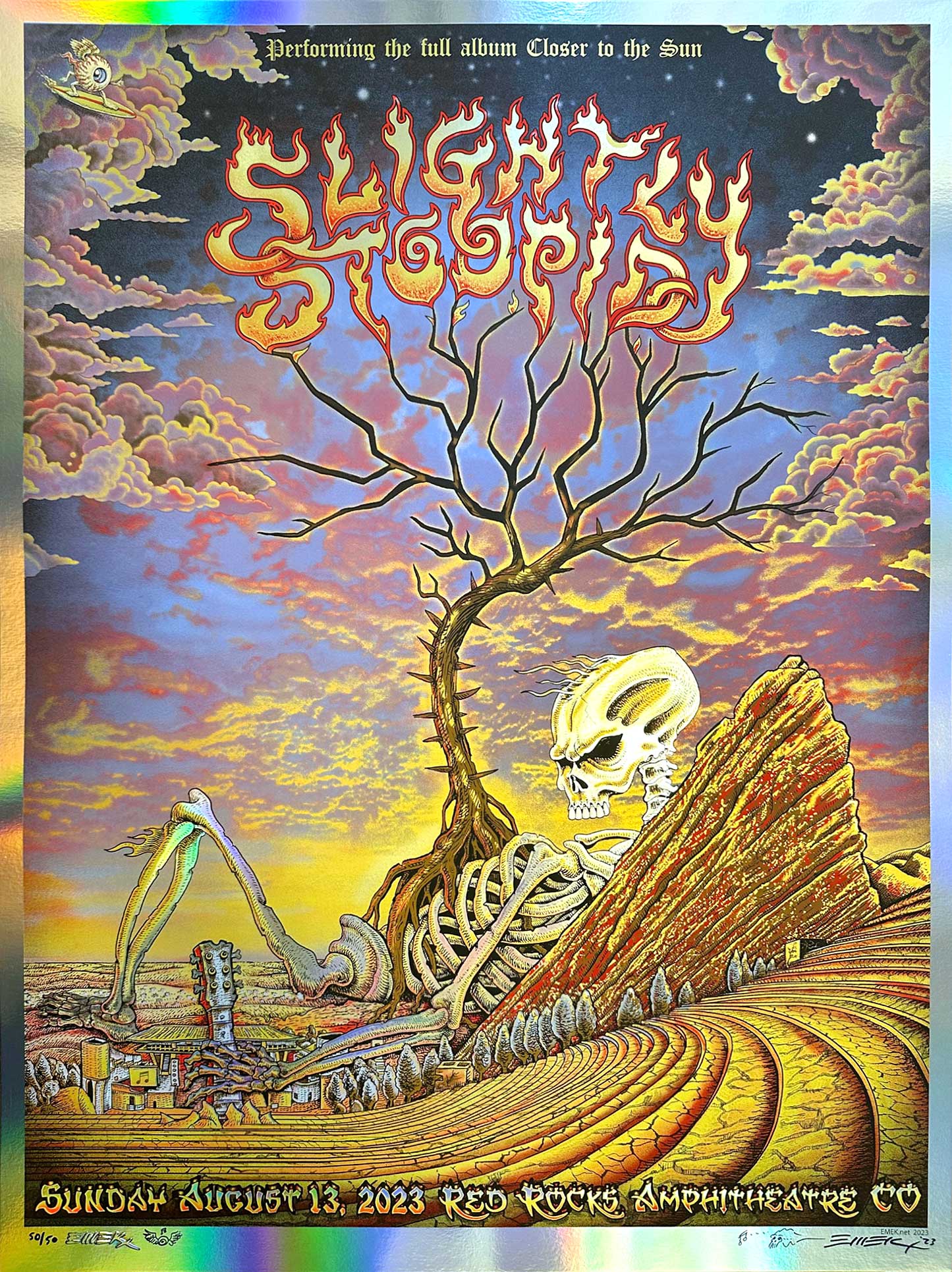 Slightly Stoopid 2023 Closer to the Sun Foil Poster by Emek