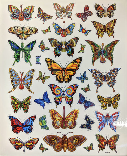 Dead Butterflies Stickers by Emek