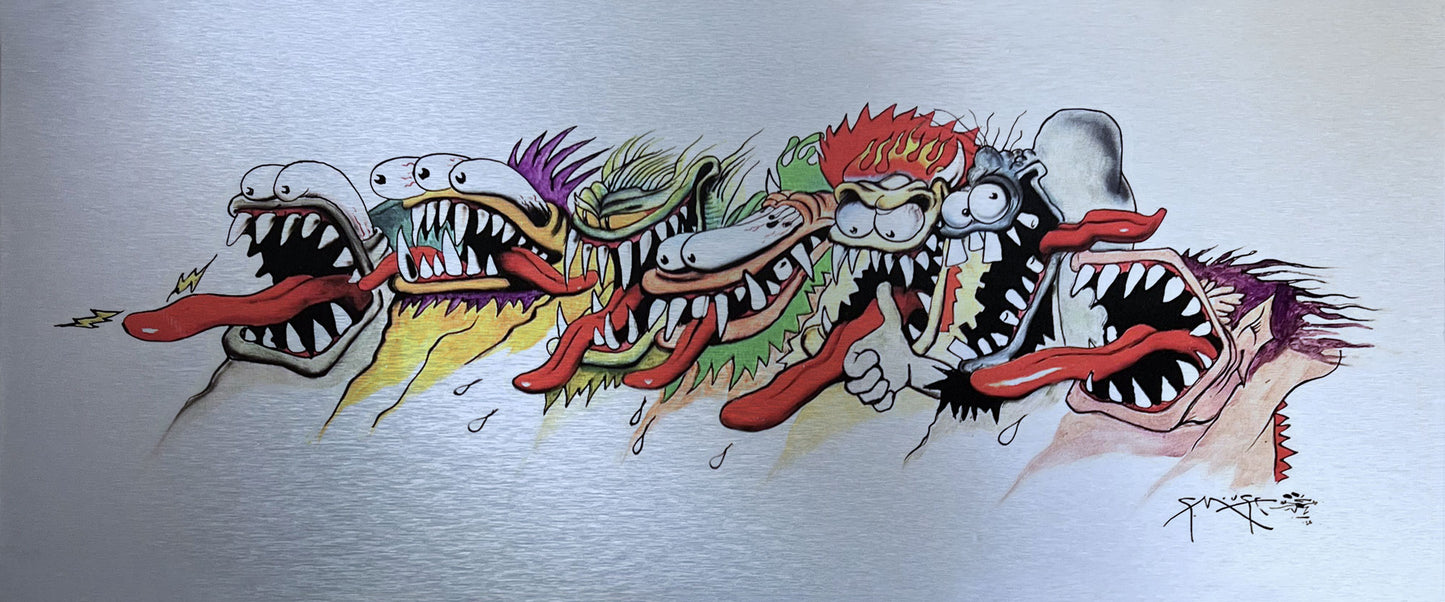 Monster Group Aluminum Print by Stanley Mouse