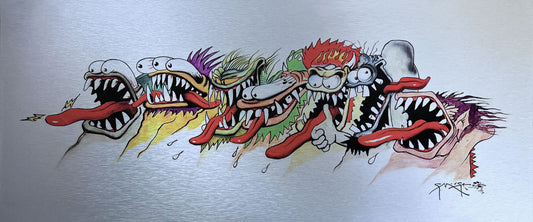 Monster Group Aluminum Print by Stanley Mouse