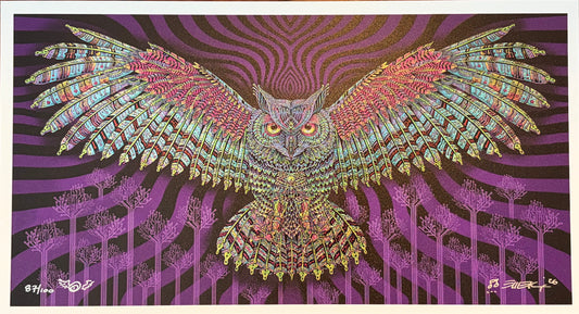 Owl Mini Print - Shimmer Foil