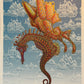 Seahorse Mini Print - Shimmer Foil