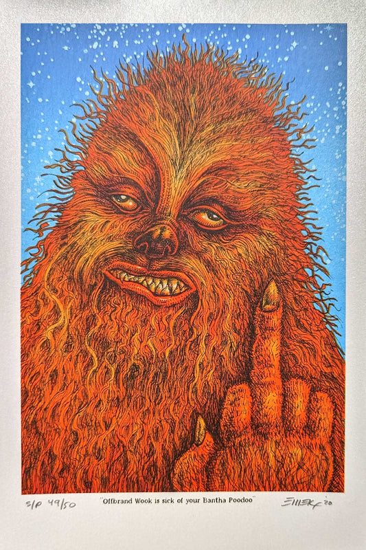 Stoned Wars I Offbrand Wook Mini Print by Emek