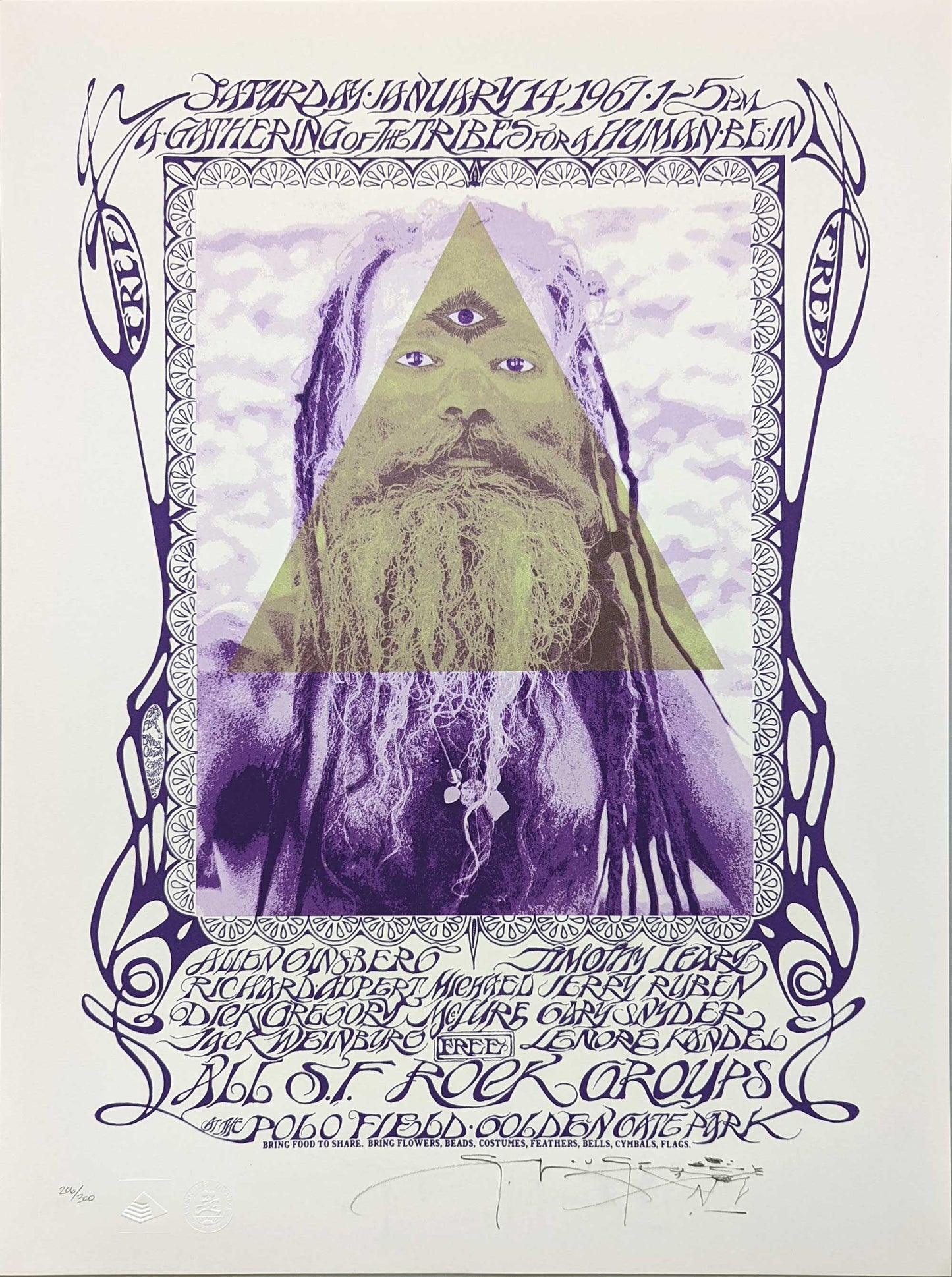 Human Be-In 1967 Poster by Stanley Mouse