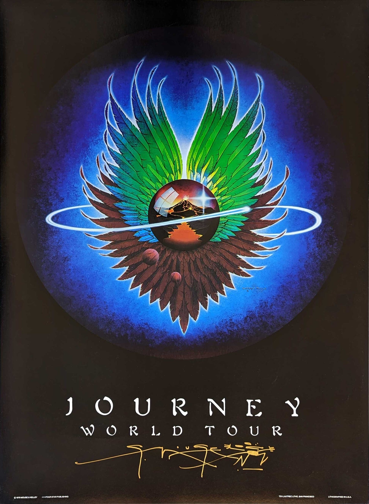 Journey Evolution World Tour 1979 Poster by Stanley Mouse