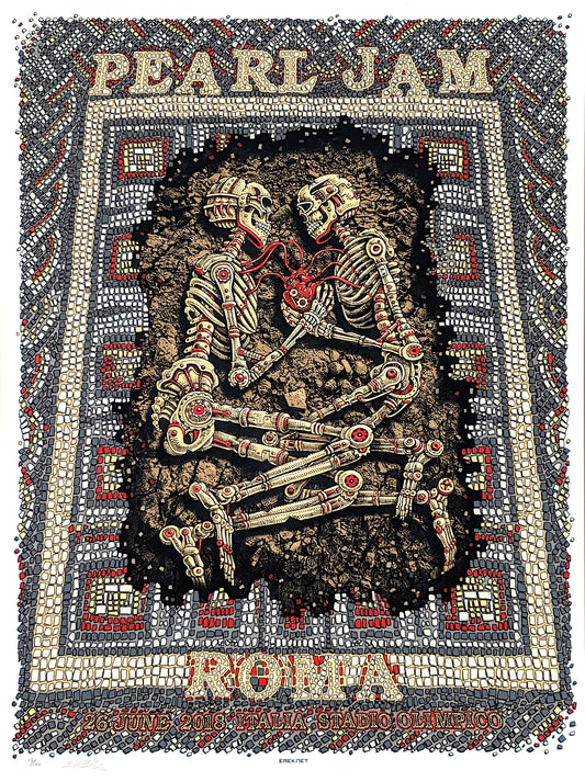 Pearl Jam Roma Eternal Embrace Poster by Emek
