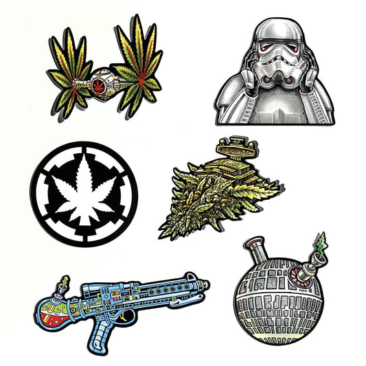 Stoned Wars Die-cut Stickers Set of 6 by Emek