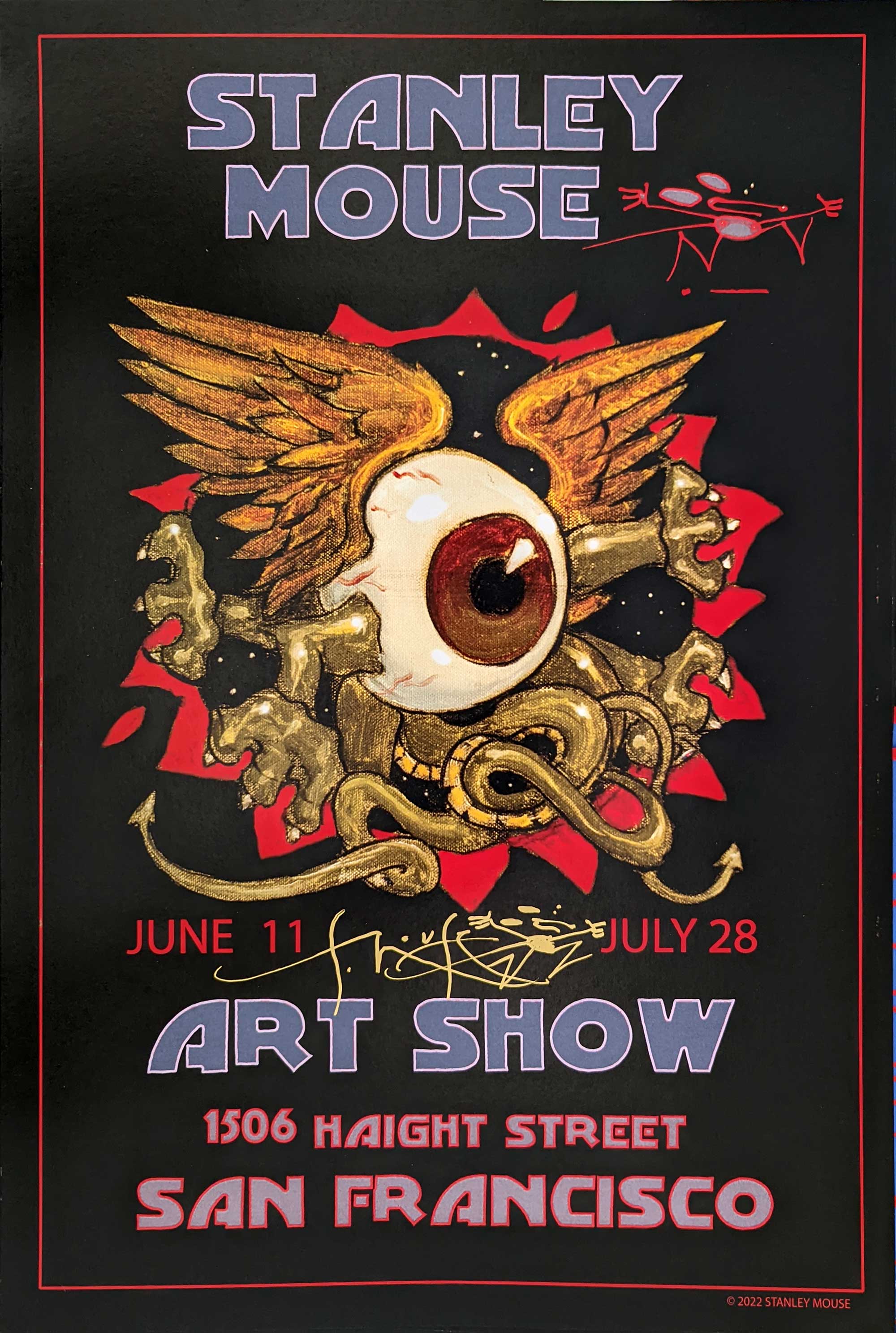 Stanley Mouse Show Poster - Flying Eyeball – Gallery 1506
