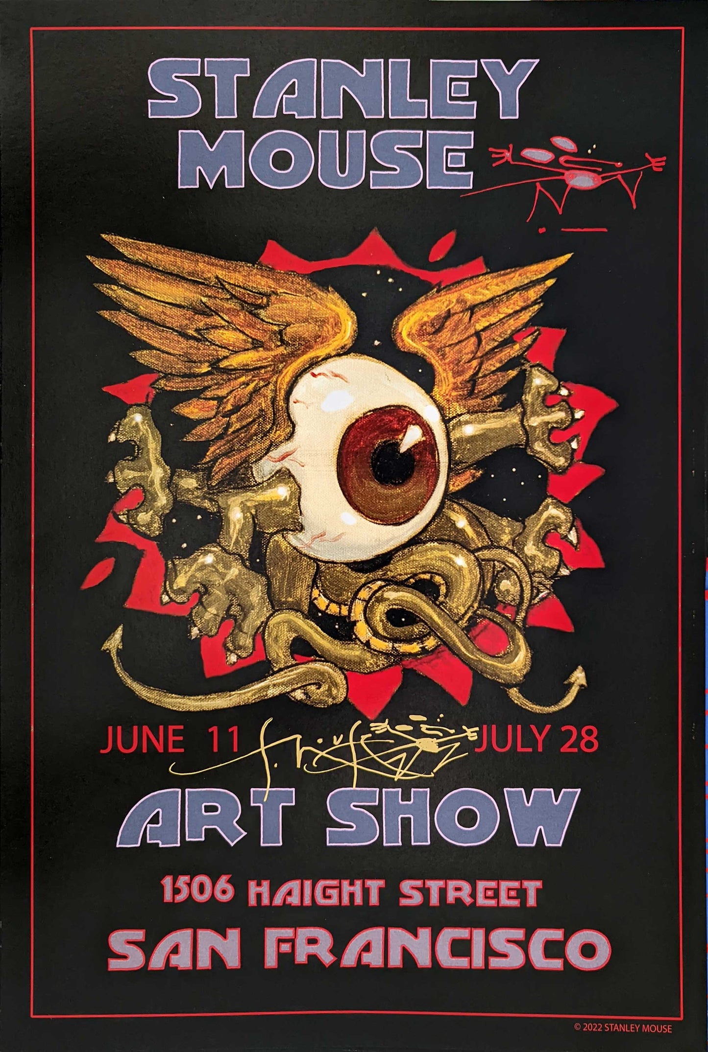 Stanley Mouse Show Poster - Flying Eyeball