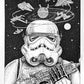 Stoned Trooper #2 B+W Print by Emek