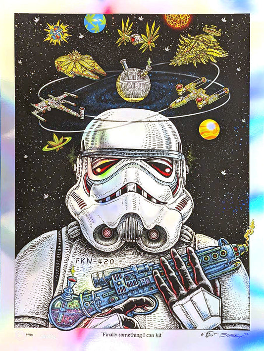 Stoned Trooper #2 Foil Print by Emek