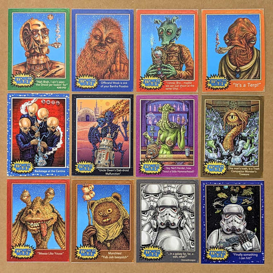 Stoned Wars Trading Cards Set of 12 by Emek